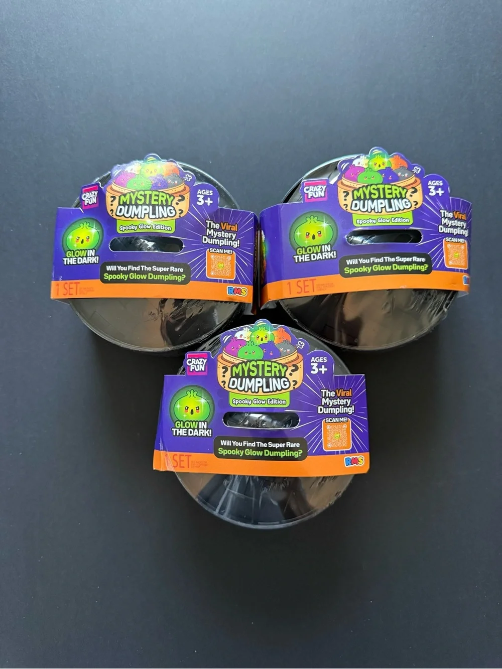 3 Pack RMS Spooky Glow Edition Mystery Dumplings